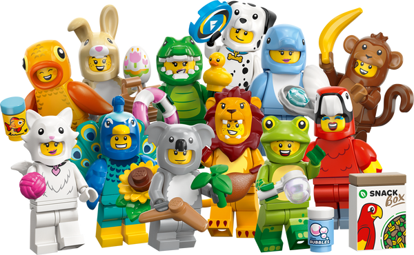 LEGO 71051 Tierkostüme Minifiguren Serie 28 - Kompletter Satz - UNGEÖFFNETE Kartons - Vorverkauf