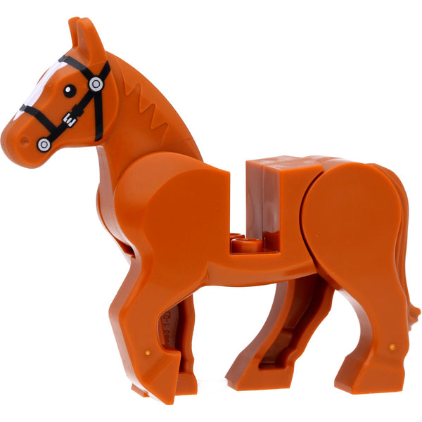 LEGO Pferd, bewegliche Hinterbeine, Dunkelorange