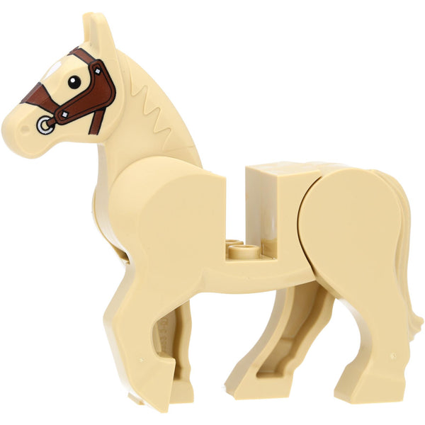 LEGO Pferd, bewegliche Hinterbeine, Beige