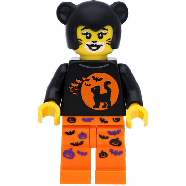 LEGO Halloween Minifigur Mädchen im Halloween-Kostüm als Katze