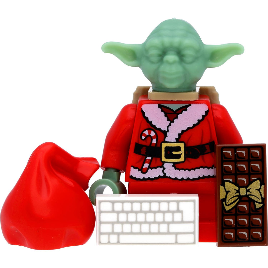 LEGO Star Wars Minifigur Jedi Meister Yoda als Weihnachtsmann