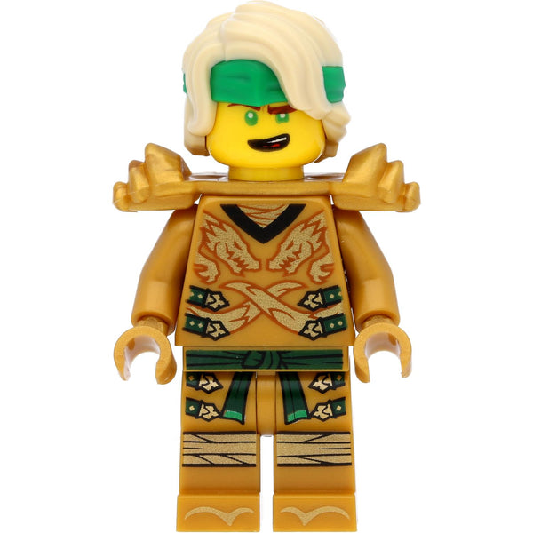 LEGO Ninjago Minifigur Lloyd (Goldener Ninja, gelber Kopf, Haarteil, Schulterrüstung)