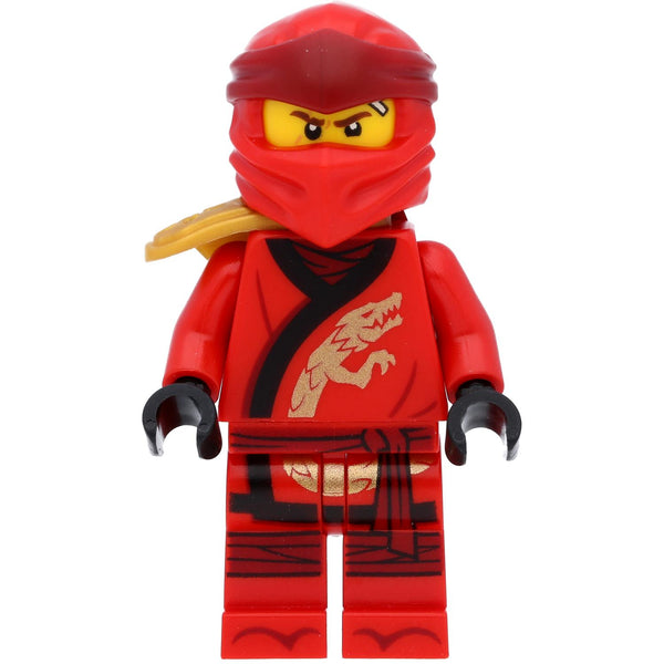 LEGO Ninjago Minifigur Kai (Legacy) mit Schulterrüstung und 4 goldenen Waffen