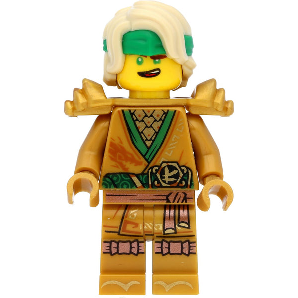 LEGO Ninjago Minifigur goldener Lloyd Legacy #640 mit Schulterrüstung und Waffen