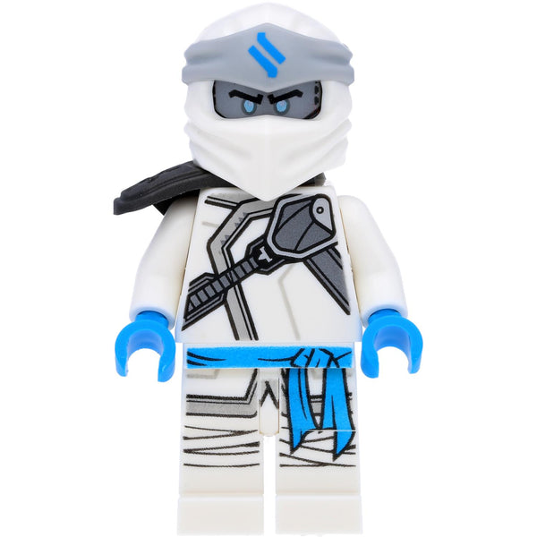 LEGO Ninjago Minifigur Zane mit Schulterklappe und Waffen (Staffel 11, Verbotenes Spinjitzu)